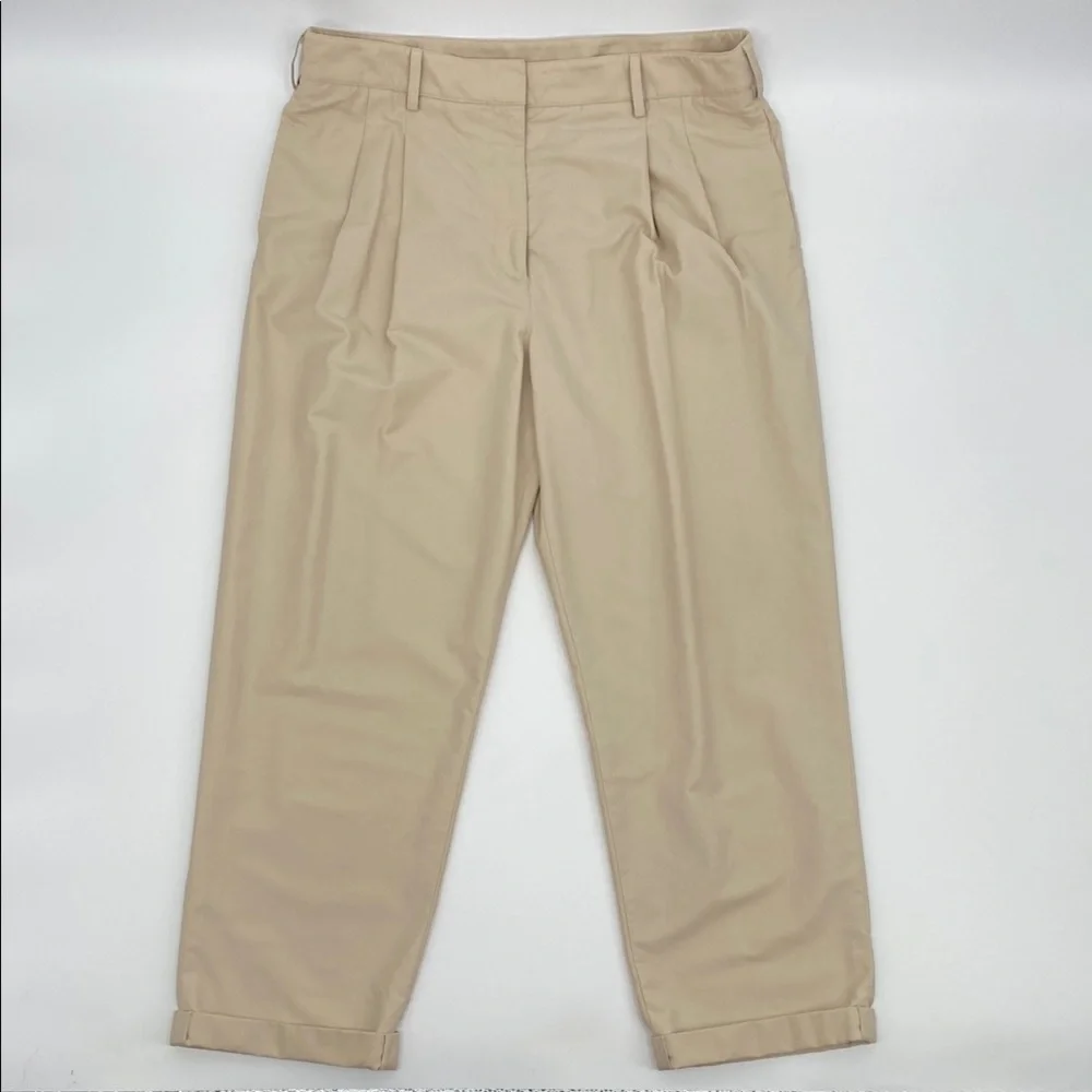 TWP Size Womens 12 Tan Office Ankle Pants - Picture 1 of 13